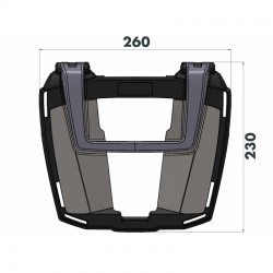 FS66195410101 : Soporte de top case Hepco-Becker Easyrack Honda Hornet