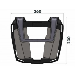 FS66195450105 : Support de top case Hepco-Becker Easyrack CB500 Honda Hornet