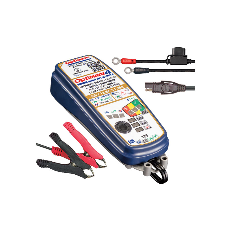 605006399901 : Cargador/comprobador de batería Optimate 4 Honda Hornet