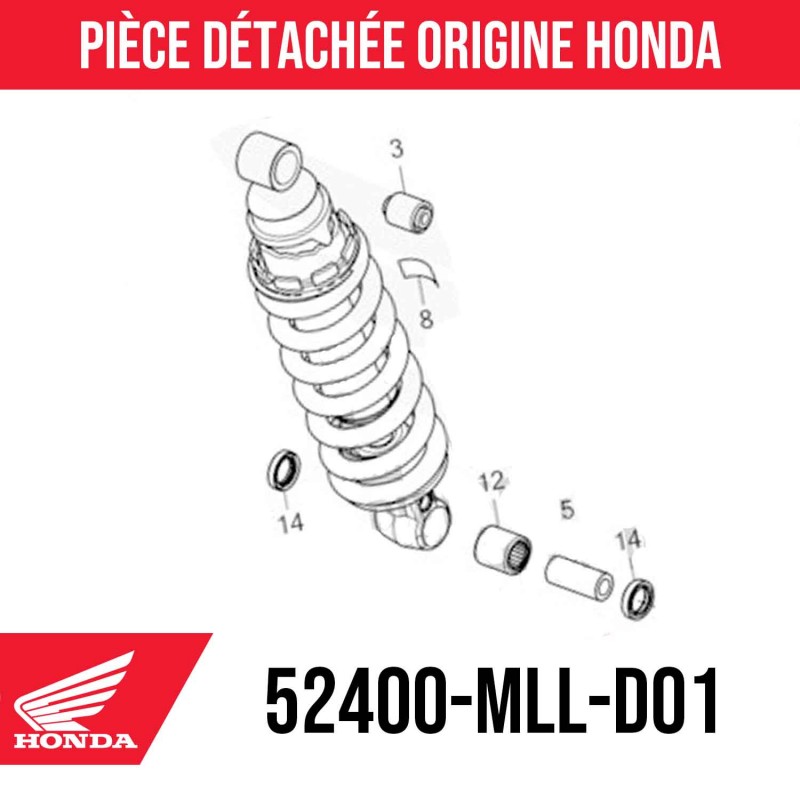 52400-MLL-D01 : Stoßdämpfer Honda CB1000 Honda Hornet
