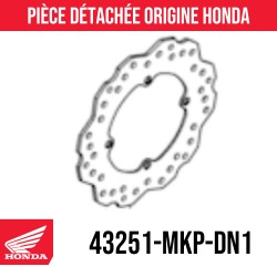 43251-MKP-DN1 : Disque de frein arrière Honda Honda Hornet CB750