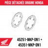 45251-MKP-DN1 + 45351-MKP-DN1 : Honda Satz Bremsscheiben vorne Honda Hornet