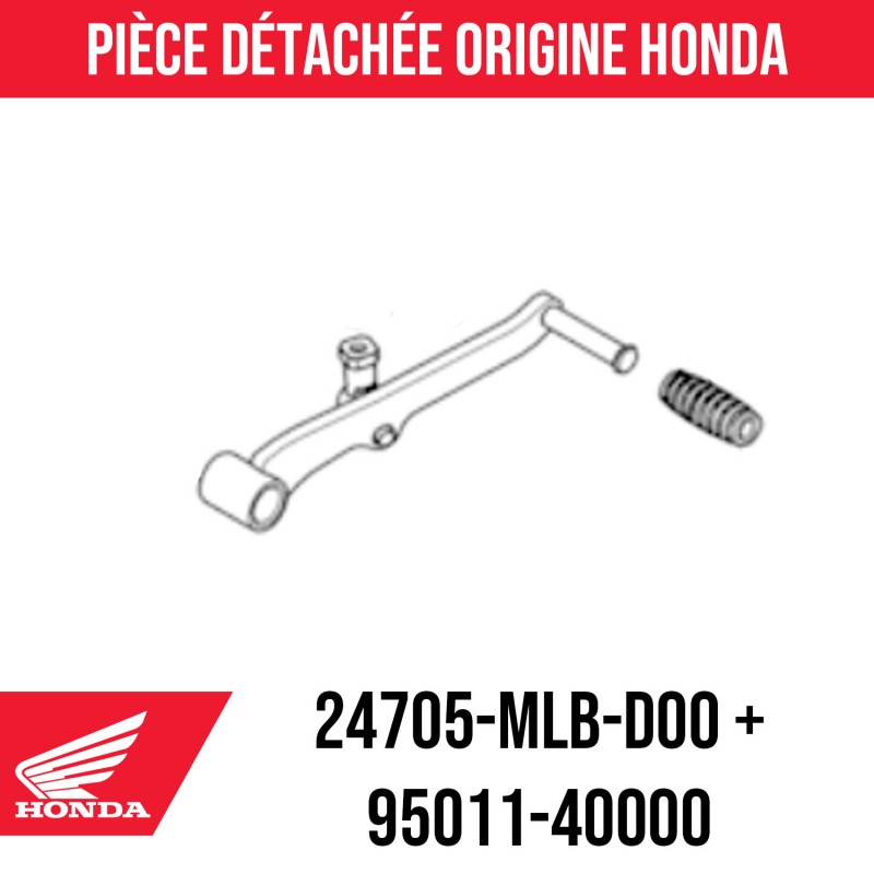 24705-MLB-D00 + 95011-40000 : Honda Gear Selector and Rubber Honda Hornet CB750